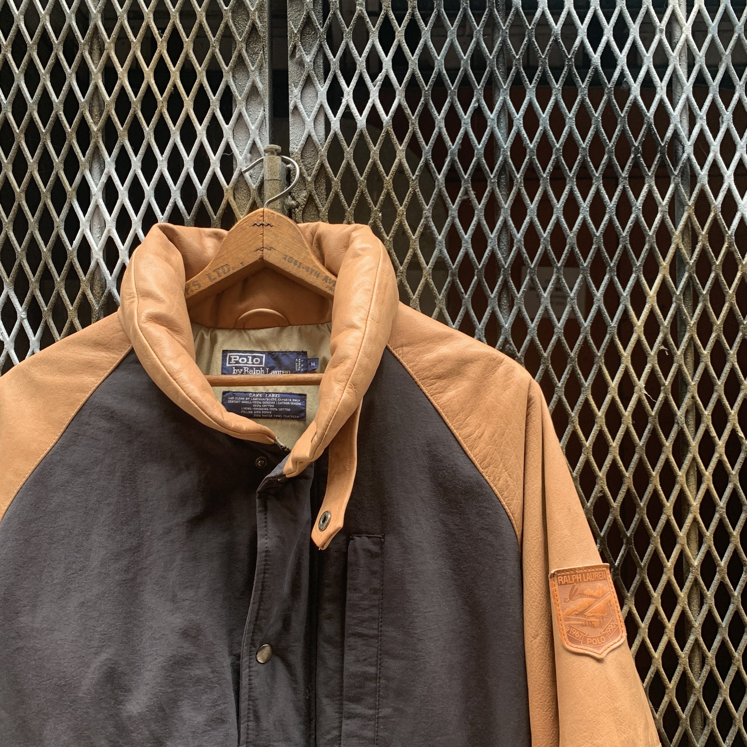 RRL LINER BOMBER 青白い FLEECE JACKET
